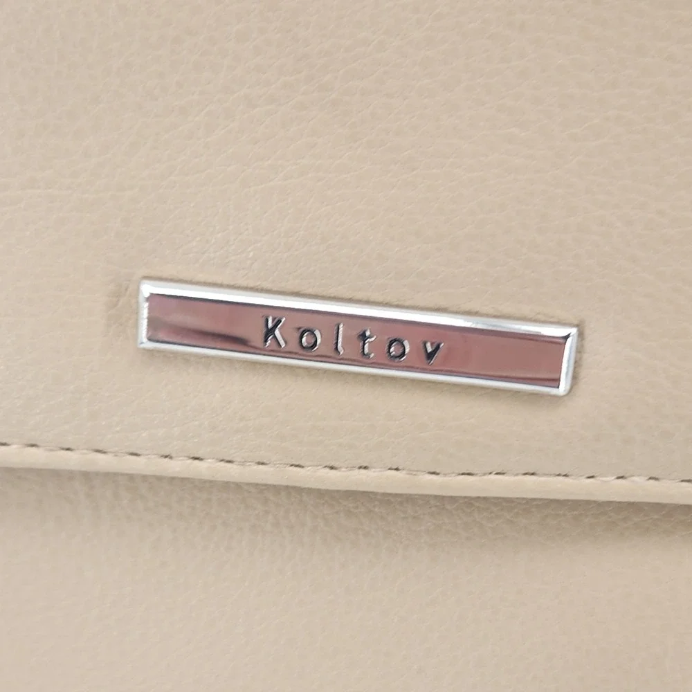 Koltov Tan Organizer Crossbody Shoulder Bag Multi Pocket Purse 9.5